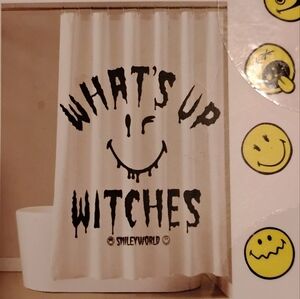 🆕 What's Up Witches Shower Curtain by Smiley World, NIP